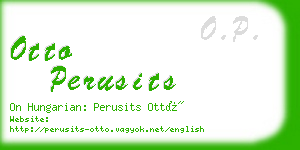 otto perusits business card